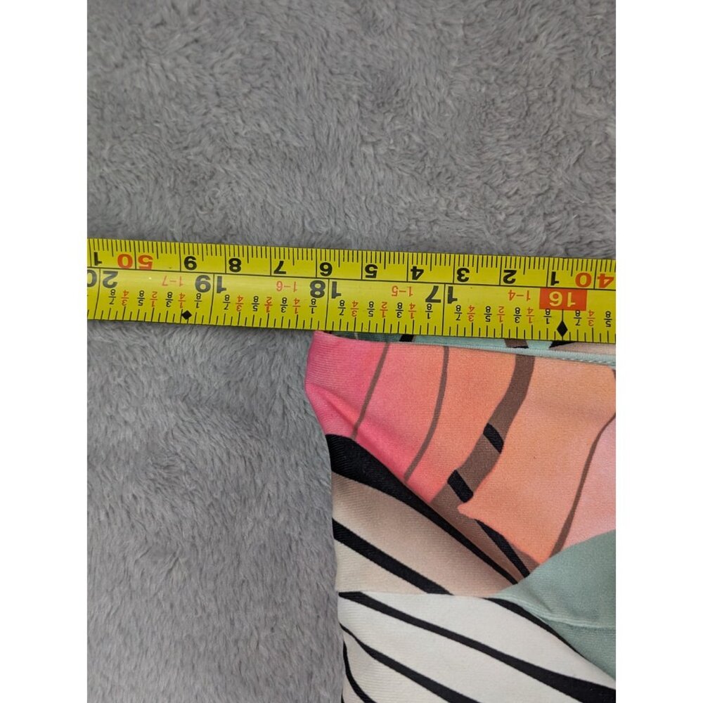 Calia High Leg Swim Bottom Womens Size XL Green Floral Agave Leaf Wide Banded - Picture 6 of 10